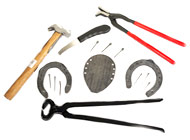 εργαλεία και είδη πεταλώματος, πέταλα, καρφιά αλόγων)